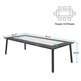 Tribesigns 6.56 FT Conference Table, 78.74-Inch Large Meeting Table for 8-10 People, Rectangle Office Conference Room Table, Business Seminar Table for Office Meeting Conference Room Tribesigns
