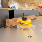 Helovmine Tongue and Groove Router Bit Tool Set 3 Teeth Adjustable T Shape Wood Milling 1/2 Inch Shank with 45°Lock Miter Bit 1/2 Inch Shank for Router Table /Base Router/Kitchen/Bathroom - Pack of 3 Helovmine