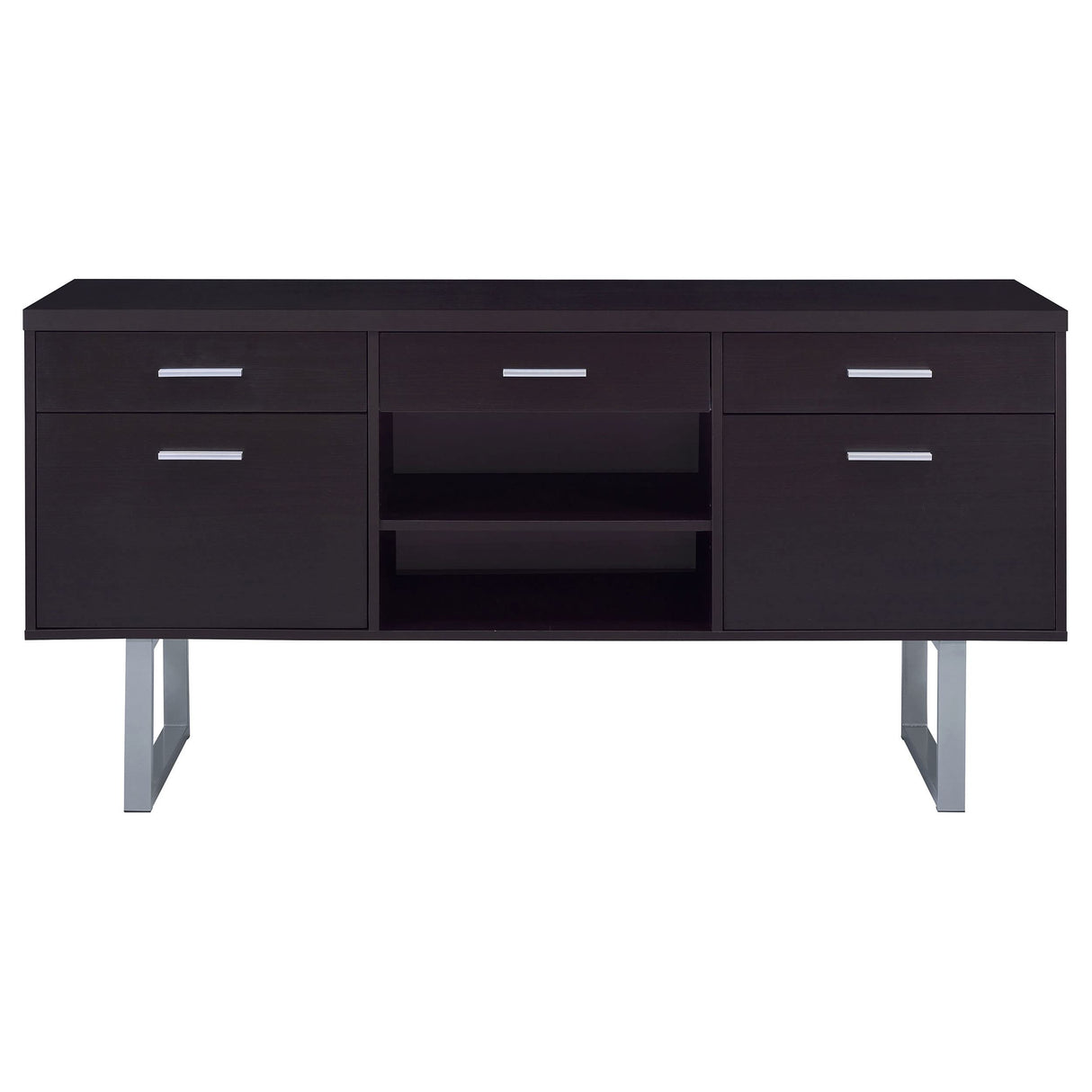 Coaster Home Furnishings Lawtey 5-Drawer Credenza with Adjustable Shelf Cappuccino Coaster Home Furnishings