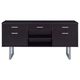 Coaster Home Furnishings Lawtey 5-Drawer Credenza with Adjustable Shelf Cappuccino Coaster Home Furnishings