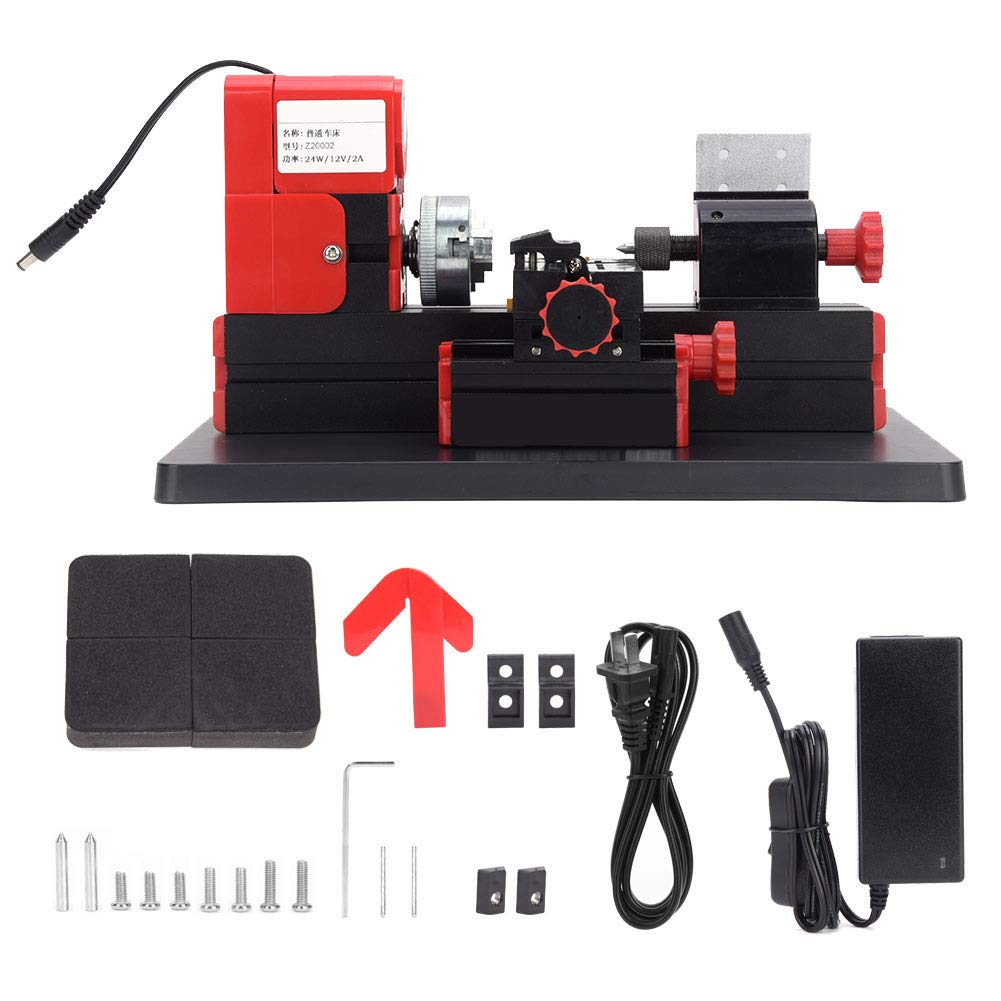 Mini Mtetal Lathe, Mini Motorized Lathe Machine DIY Power Tool, 20000rpm 24W Z20002 US Plug 100-240V - WoodArtSupply