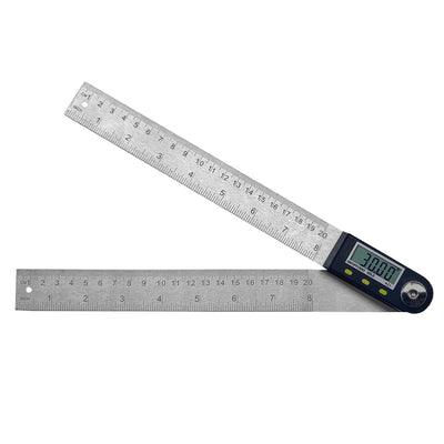 8 Inch Digital Angle Finder, JYEASTZ Stainless Steel Digital Protractor Angle Ruler with Holding Angle Data, Ideal for Construction Woodworking (8inch)