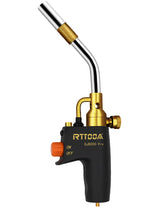 High Intensity Propane Torch Head Adjustable, GJ-8000 Trigger Start Map Gas Torch Kit Mapp Gas Torch with Self Ignition,Pencil Flame Welding Torch Fuel by MAPP, MAP/PRO（CSA Certified) (GJ-8000Pro) RTTOOA