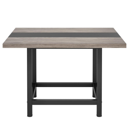 Tribesigns Small Conference Room Table for 4 People, Rustic Square 39.4L X 39.4W X 29.52H Inches Wood Computer Desk for Home Office, Conference Room,Small Space (Chair not Included) - WoodArtSupply