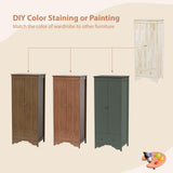 VINGLI Solid Wood Wardrobe Closet, Unfinished Wood Armoire Color DIY, Natural Rubber Wood Wardrobe Closet with Doors and Drawers, Real Wood Wardrobe Closet for Hanging Clothes, Wooden Wardrobe Cabinet VINGLI