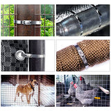 Sinlon Chain Link fence Ties 100pcs Multi-Purpose Self-Locking Metal Zip Ties Stainless Steel Zip Ties 11.8inch，Suitable For fixed Fence Thermal Insulation Shield Outdoor and Workshop Etc Sinlon