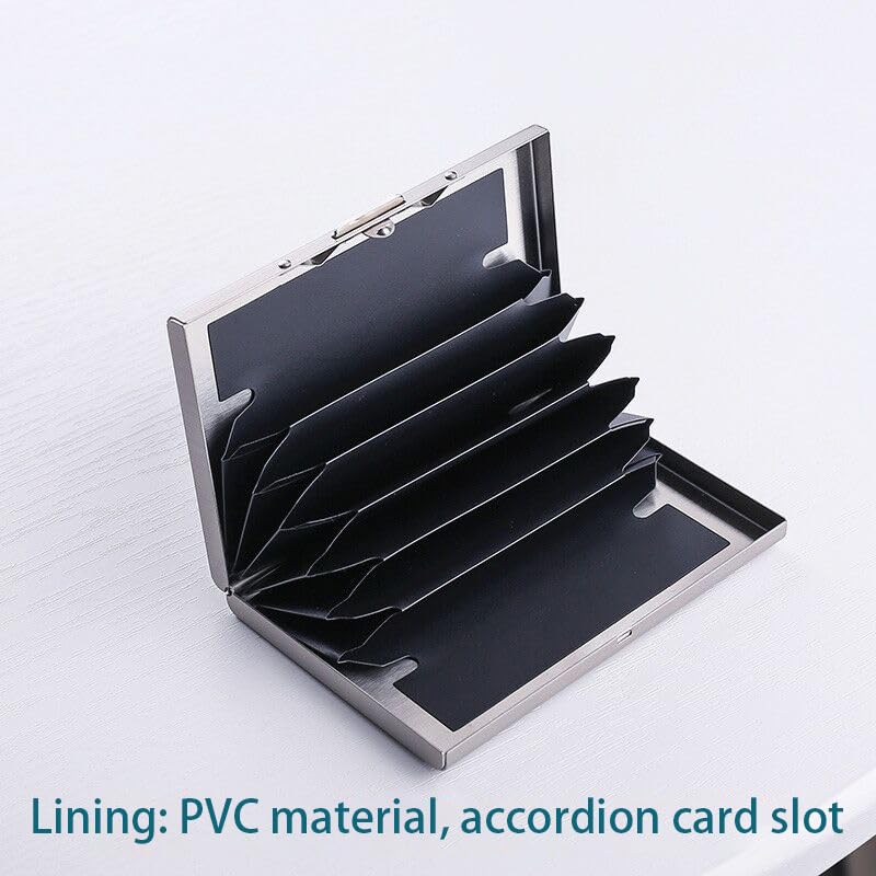 5D Diamond Painting Art Credit Card Holder Wallet, Stainless Steel Card Storage Bag with Butterfly Pattern, 3.8x2.55in with 6 Slots - Travel Business Gift for Adults Santiway