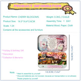 Roroom DIY Miniature and Furniture Dollhouse Kit,Mini 3D Wooden Doll House Craft Model Box Theater Style,with LED,Creative Room Idea for Valentine's Day Birthday Gift (Q7) Roroom