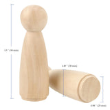 HEIHAK 30 PCS 3-1/2 Inch Unfinished Wood Peg Dolls, Unfinished Angel Girl Peg Dolls, Natural Wooden Figures for DIY Painting, Decoration, Craft Art Projects HEIHAK