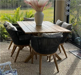 PURPLE LEAF Patio Dining Chair Set Modern Wicker Outdoor Furniture Seating for Garden Deck Kitchen Backyard 2 Pieces Aluminum Bistro Set, Cushions and Pillows Included PURPLE LEAF