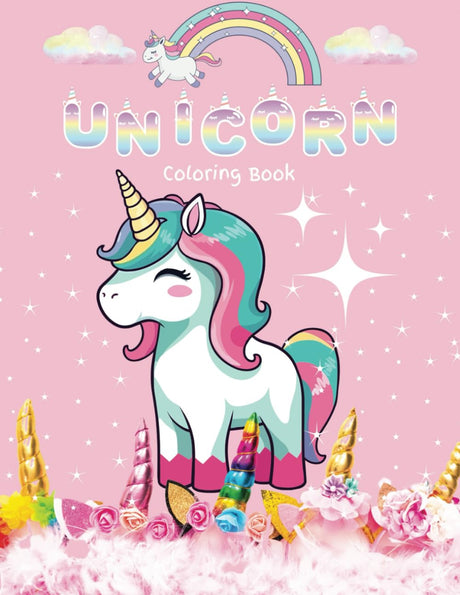 Unicorn Coloring Book For Kids Ages 2-5 For Girls WoodArtSupply