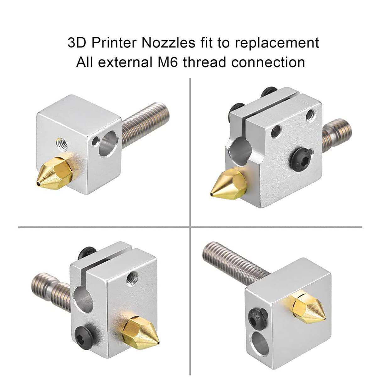 ACROSSXD MK8 Nozzles 22 pcs 3D Printer Brass Nozzles 0.2mm, 0.4mm,0.6mm, 0.8mm, 1.0mm CR-10 Nozzle with DIY Tools and Metal Storage Box for CR-8 / CR-10 / Ender 3 / Ender 3S / 5/6 and so on… - WoodArtSupply