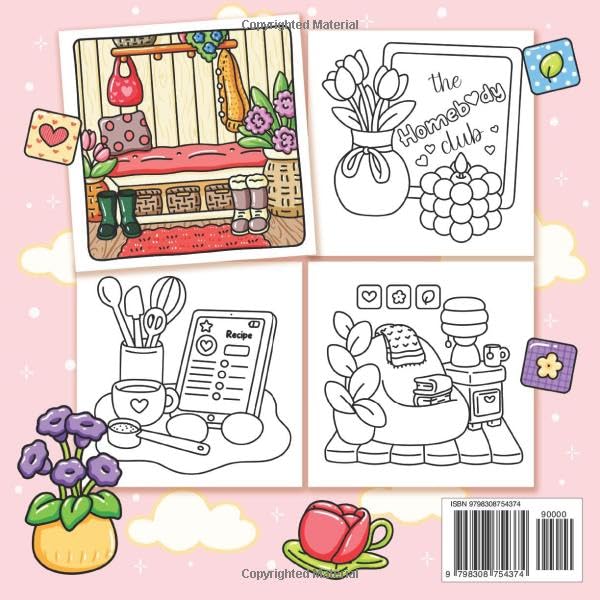 Cozy Girl Homebody: Cute Coloring Book for Adults and Teens, Bold & Easy Designs | With Simple Illustrations for Self-Care & Relaxation (Cozy Girl Series) WoodArtSupply