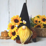 GDYYEZI Sunflower Garden Gnome, Sunflower Spring Gnome Mantel Display,Handmade Gnome Faceless Plush Doll, Farmhouse Tiered Tray Rustic Sca GDYYEZI