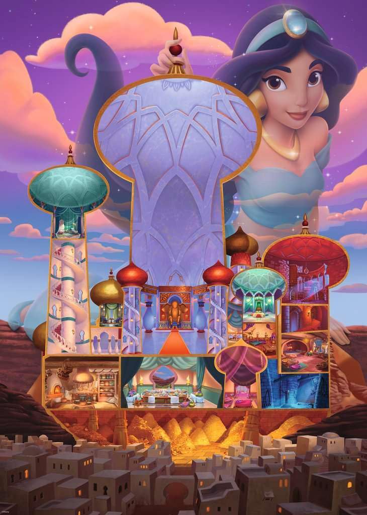Ravensburger Disney Castle Puzzle: Jasmine Edition | 1000-Piece Jigsaw | Unique Softclick Technology | Agrabah Palace Theme | FSC Certified Ravensburger