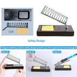 Soldering Iron Kit, Digital Multimeter Kit, Multi Tester, Voltage Tester, Measures AC/DC Voltage, Current, Resistance/Continuity/Diode/Triode. Electric Soldering Iron, Adjustable Temperature HiLeDiQJ