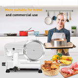 Meat Slicer,Commercial Meat Slicer,340W Frozen Meat Cheese Deli Slicer,10 inch Electric Food Slicer,Easy to Clean,Low Noises, Home Use and for Commercial-Meat Slicer for Home LELOCLE