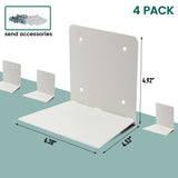 STORAGE MANIAC Floating Book Shelves for Wall Mounted Invisible Floating Bookshelves Heavy-Duty Steel Hidden Bookshelf Hanging Bookshelves for Bedroom Living Room Office, White 4-Pack Large STORAGE MANIAC