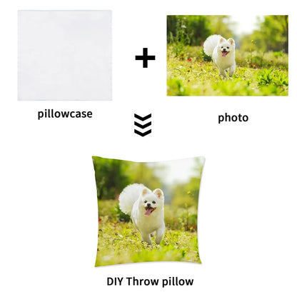 OKBA 15 pcs Sublimation Blanks Pillow Cases 16"x 16" White Cushion Covers Pillow Covers Heat Transfer DIY Custom Picture Pillow Covers Glossy Satin (15)