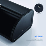 HILFA Stainless Steel Bread Box with Roll Up Lid, For Easy Kitchen Counter Storage, Bread Bin Holder,17.5X11.5X7.5 inch, Matte Black For Home and Kitchen HILFA