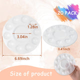 20 Pack Paint Tray Palettes for Kids, Plastic White Palettes for Students, Paint Holder, Paint Supplies LNAUJS