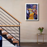 MaiYiYi Basketball Star Diamond Painting by Numbers, 5D Full Round Drill Basketball Enthusiast Diamond Art Dots Kit, Star Paint with Gems for Adult Beginners Wall Decor (16X12 inches) MaiYiYi