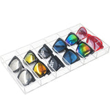 Acrylic Sunglasses Storage Organizer Tray Clear Display Case for Eyewear 6 Grid (1) Kenpal