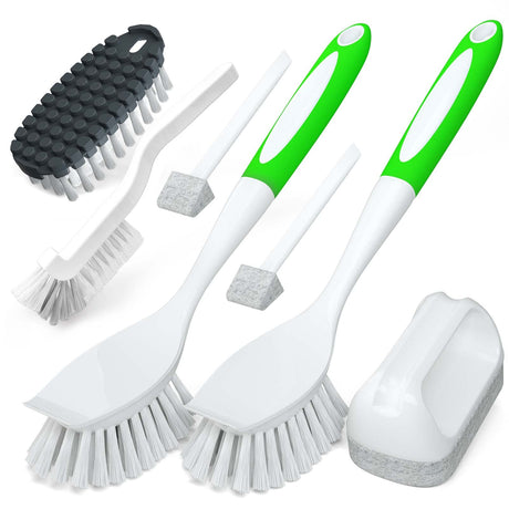 Holikme 5Pack Kitchen Cleaning Brush, Green Holikme