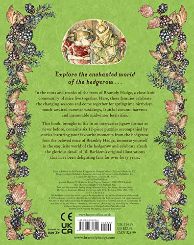 The Brambly Hedge Jigsaw Book: This fantastic new illustrated puzzle book takes readers through the seasons and includes the classic story! The perfect gift for kids!