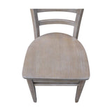 International Concepts Set of Two Emily Side Dining Chairs, Washed Gray Taupe IC International Concepts