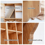 Qivzixamjr Hanging Display Shelf Organizer, Wall Mounted Curio Cabinet with Hooks, Wooden Collection Storage Rack, Floating Countertop Display Rack for Living Room, Bedroom, Kitchen(Light Blue) Qivzixamjr