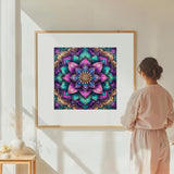 DIADAY 5D Mandala Diamond Painting Kits for Adults & Beginners, Diamond Art Kits, Full Drill Round Gems, DIY Dot Craft, Home Wall Decor Gift, 12x12 Inches DIADAY