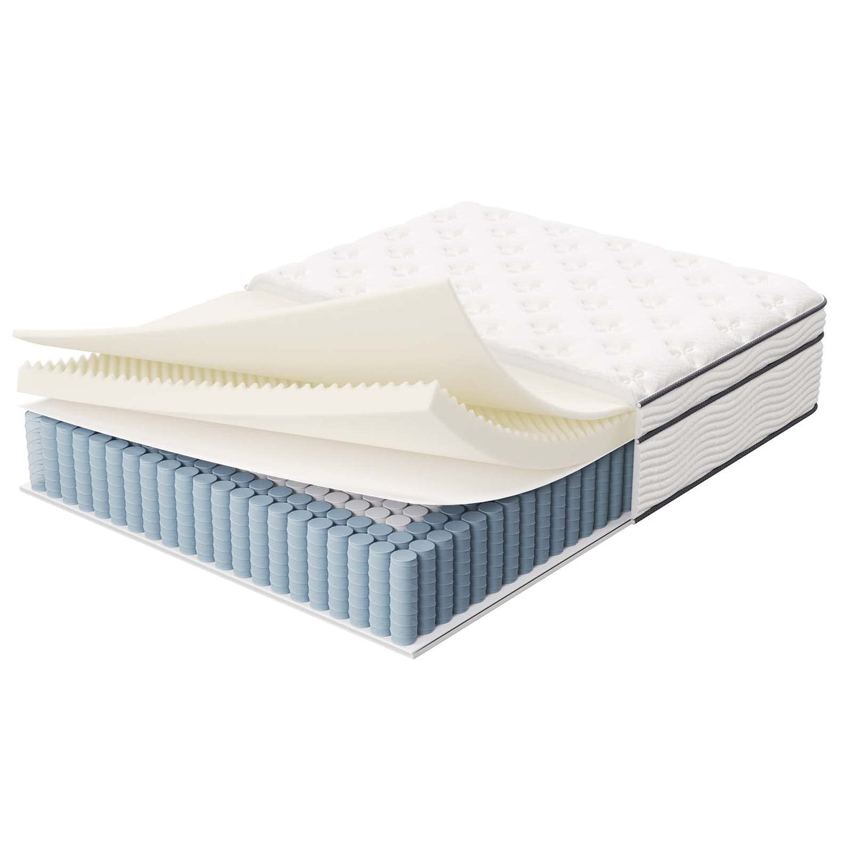 Modway Jenna 14” Innerspring and Memory Foam Full Mattress With Individually Encased Coils Modway