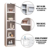 Oakland Living Brown 85-in Tall Wooden Bookcase Shelf Oakland Living