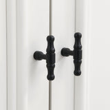 97.4"W Elegant 4-Piece Wall Unit Entertainment Center with Bookshelf for TVs Up to 70", Versatile TV Stand with Adjustable Shelf, Mid-Century Media Console with Bridge for Living Room, White (White) THINK 30