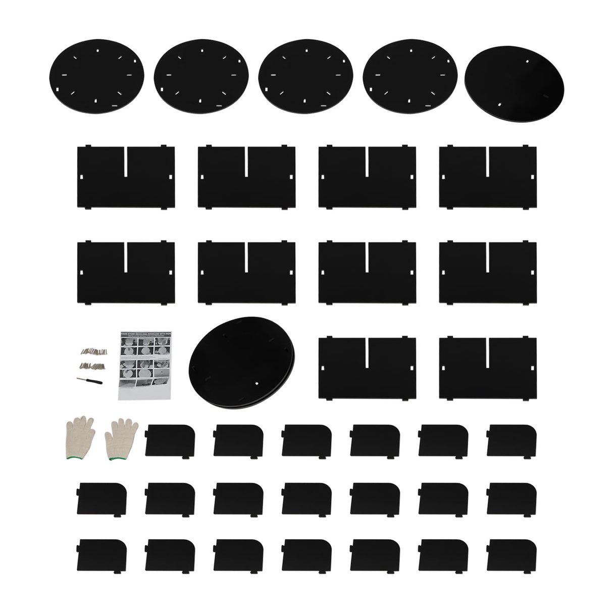 Lemoeyes 360° Rotating Corner Bookshelf - 5-Tier Spinning Bookcase for Home and Office Lemoeyes