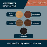 MANTELSDIRECT Dakota 60 Inch Pine Wood Floating Fireplace Mantel Shelf - Mocha Brown | 9" Depth - Beautiful Wooden Rustic Mantel for Fireplaces, Living Rooms, Electric Fireplaces, and Below TVs MANTELSDIRECT