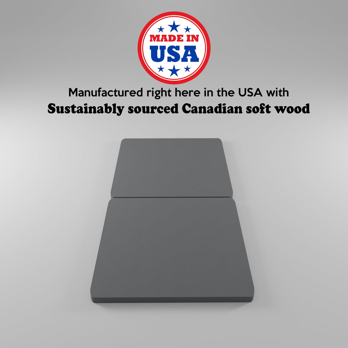 Spinal Solution Wood Split Bunkie Board/Slats,Mattress Bed Support,Fits Standard, Twin, Grey Spinal Solution