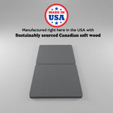 Spinal Solution Wood Split Bunkie Board/Slats,Mattress Bed Support,Fits Standard, Twin, Grey Spinal Solution