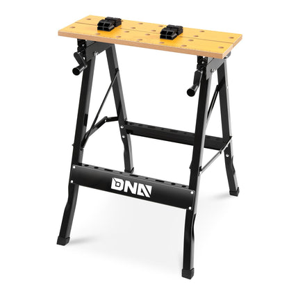 DNA MOTORING Adjustable Workbench - Portable Foldable Multi-Purpose, with Measuring Ruler and Protractor - Ideal for Garage, Home, DIY, and Carpentry,TOOLS-00455 - WoodArtSupply