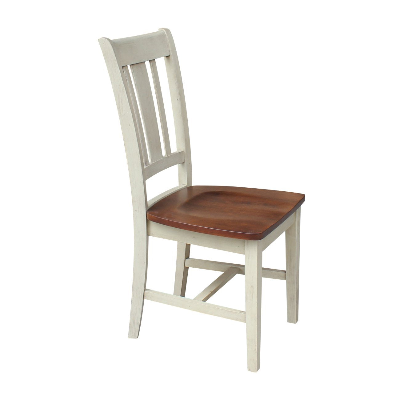 International Concepts San Remo Chair, Antiqued Almond/Espresso - WoodArtSupply