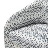 Lexicon Swivel Accent Chair, Fabric Barrel Chair with Solid Wood Frame and Metal Base, Upholstered Arm Chair, Swivel Sofa Chair Modern Reading Chair for Living Room/Office/Apartment, Multi-Color Lexicon
