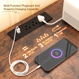 78.6" W TV Stands for Living Room, Large Wall Unit Entertainment Center with 11 Fabric Drawer,Dresser TV Stand with 2 LED Lights & Power Outlets,TV Stand for Bedroom with Storage Shelves,Brown EnHomee