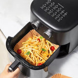 UMETRE air fryer paper liners, 150pcs disposable airfryer liners parchment papers, square 8inch Non-stick sheets, air fryer liners disposable basket, Free of Bleach UMETRE