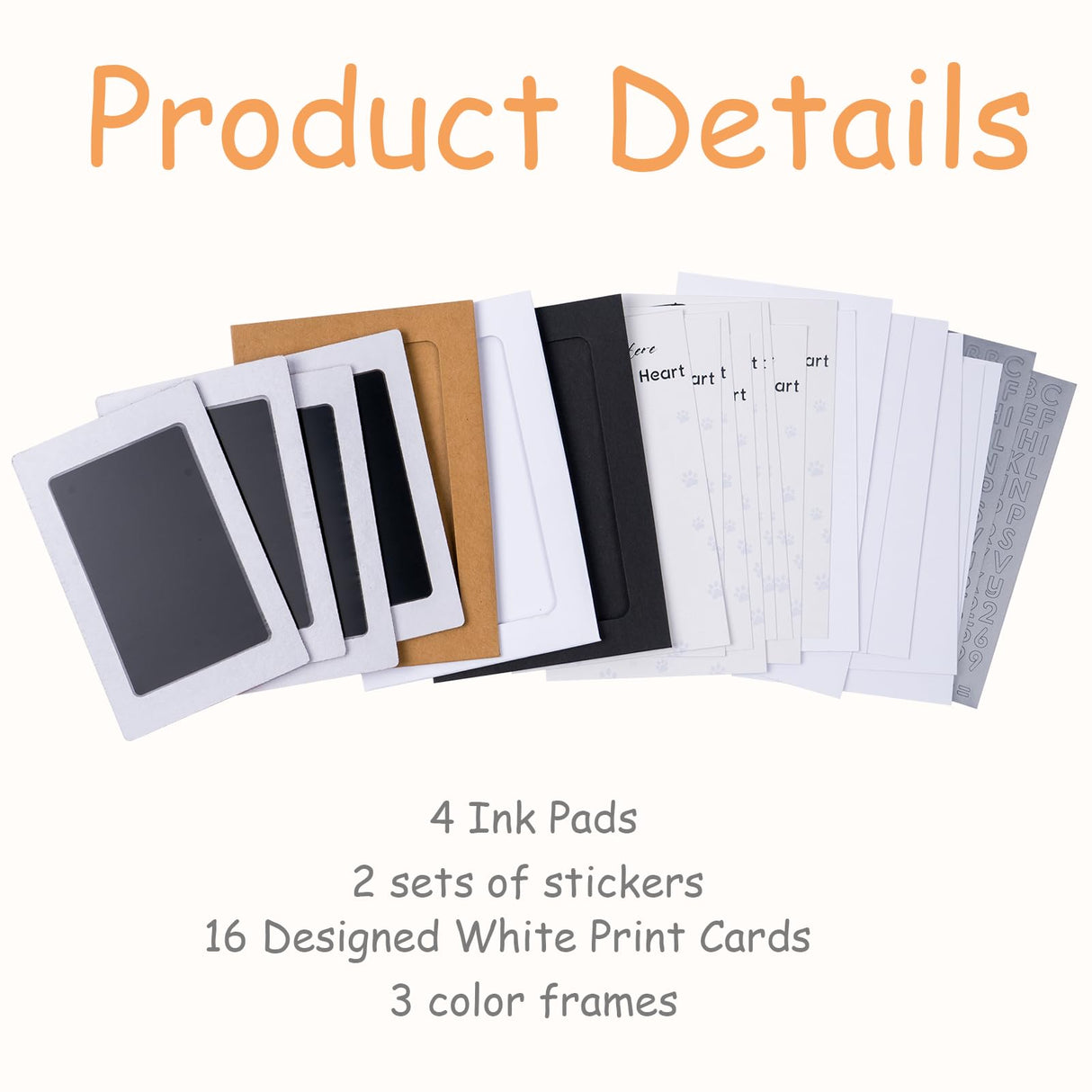 DeerZone Inkless Paw Print Kit,Dog Paw Print Kit,Dog Nose Print Kit,Clean Touch Ink Pads and Imprint Cards,Pet Paw Print Impression Kit for Dogs Cats Footprint Keepsake DeerZone