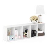 Furinno Luder Bookcase / Book / Storage , 5-Tier, White Furinno