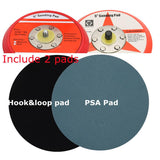 Air Random Orbital Sander, 5inch Dual-Action Sander with PSA and Hook & Loop Backing Pads, Pneumatic Palm Sander for Auto body,Metal,Woodworking Asabocai