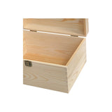 Cregugua 1 Pack Unfinished Wood box with Lid Crafts Wooden Storage Box for DIY Arts Project (Outer 10.6 x 7.9 x 5.7 IN,Interior 10 x 7.3 x 5.3 IN) Cregugua