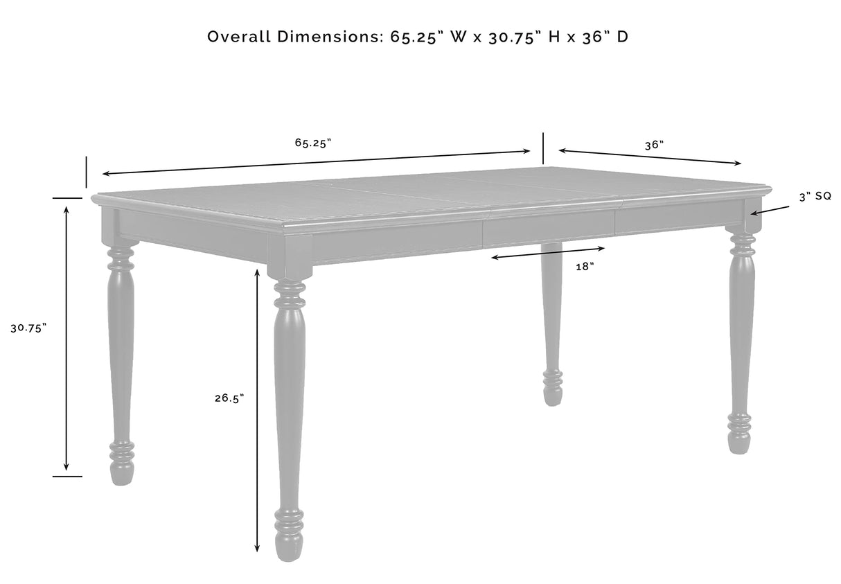 Crosley Furniture Shelby Dining Table, Expandable, Distressed White Crosley Furniture