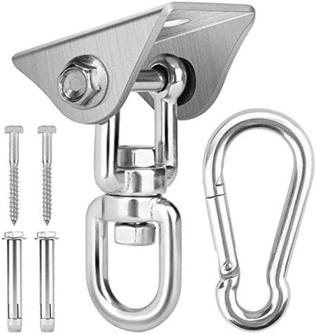 Hammock Hanging Kit - 1200 LB Capacity Heavy Duty 360° Rotating,Outdoor Patio Porch Swing Hardware, Heavy Duty Punching Bag Swivel Hanger,Ceiling Hook for Concrete Wood Swing, Yoga, Gym Jorohiker